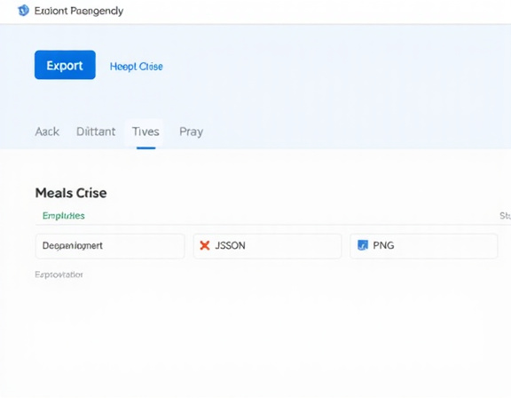 Export options interface showing different file formats